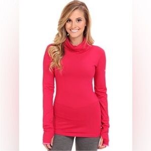 Nike Dri-Fir Hyperwarm Infinity Training Turtleneck Top Neon Pink Size Small